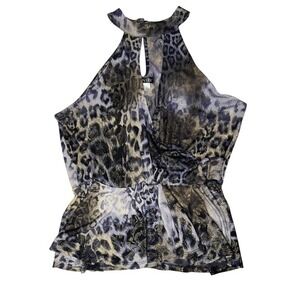 Venus Women's Halter Top Leopard Print Sleeveless Party‎ Blouse Y2K Fairycore